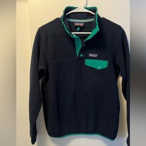 Patagonia Synchilla Navy and Teal Pullover Fleece